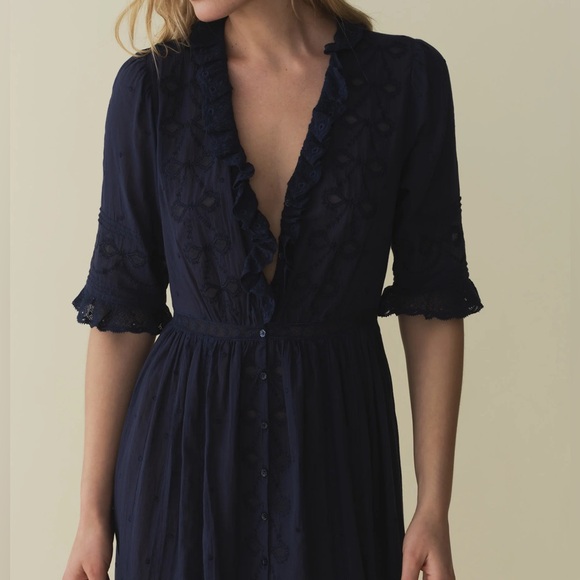 NWT DÔEN Rosabella Dress in Adriatic sz Small - Picture 2 of 6